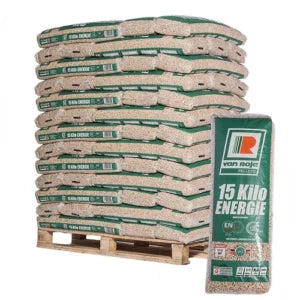 Pellets de Madera Van Roje Premium (DIN+/EN+ A1) - Palé 975kg